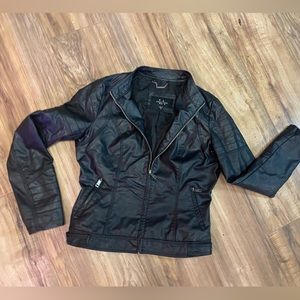 Adorable vegan leather jacket- 97